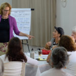 2016 PATHWAYS Summer Institute for Educators - Participating teachers in discussion with guest speaker, Sheila Heen