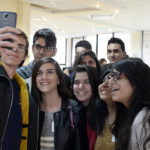 2015 2016 Game Changers Program - student participants between Yani High School, Kefar Yasif and WIZO Nir HaEmek, in Afula taking a selfie